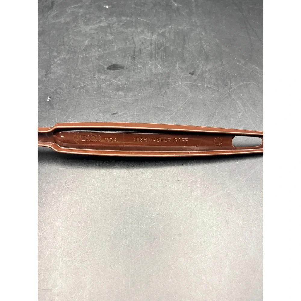 Vtg Ekco‎ USA Brown Plastic Slotted Spoon Utensil Dishwasher Safe Kitchen 11